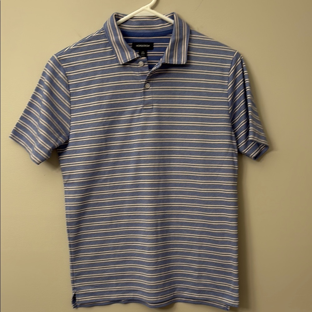 Boys’ Nordstrom Blue Striped Polo Shirt
